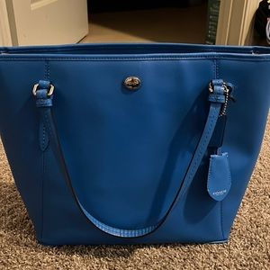 Blue leather Coach Purse